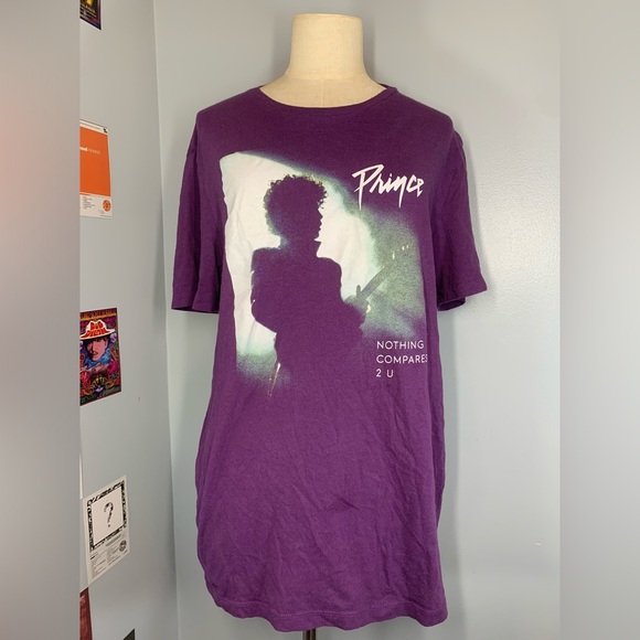 Prince T Shirt Nothing Compares 2 U Purple Shirt Size Medium - Picture 8 of 11